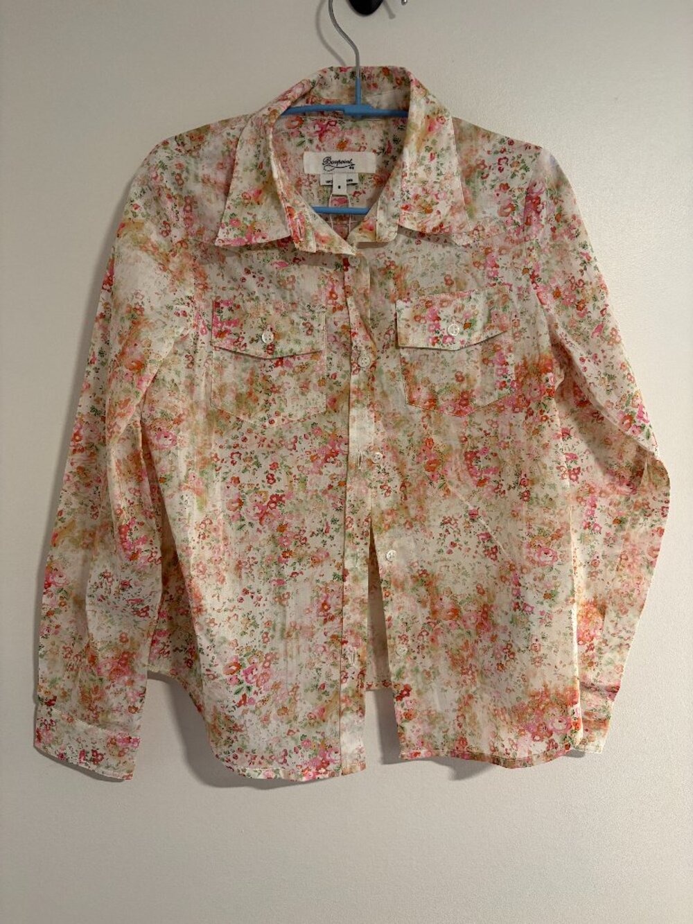 Bonpoint liberty print button down blouse NWT size 8